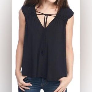 FREE PEOPLE Women’s Size S Top Shirt Knit Flowing Style Black Sleeveless